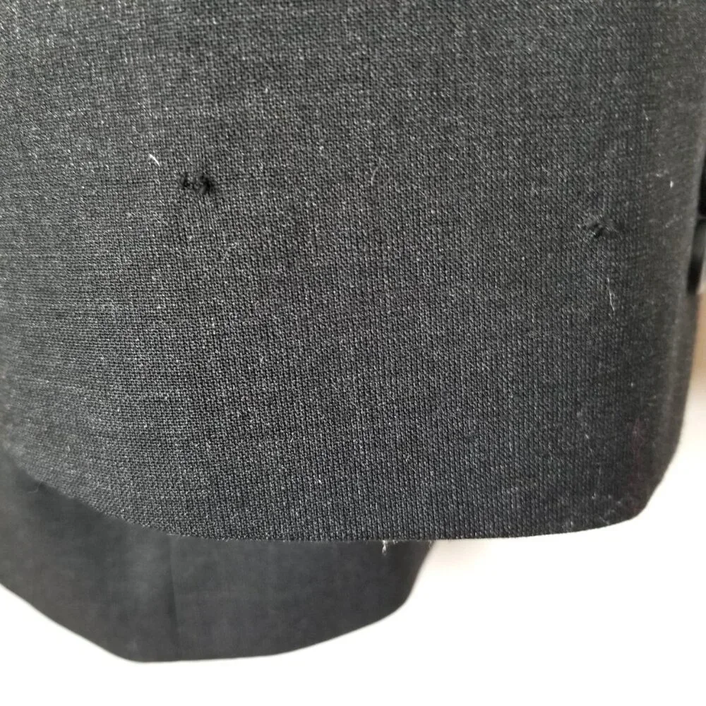 GS Mens Suit Jacket 54PRG Charcoal Black Wool Blend Professional Business Portly